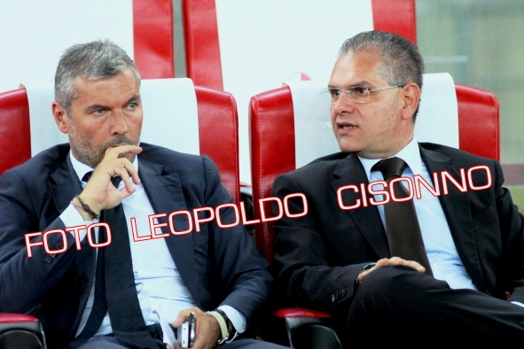 Il Direttore Sportivo Sogliano con il Presidente Giancaspro